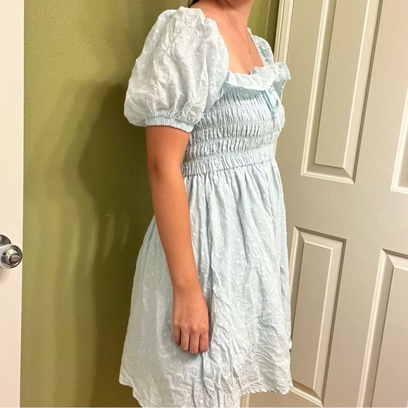 R. Vivimos Baby Blue Coquette Y2K Cottagecore Dress - Picture 3 of 5